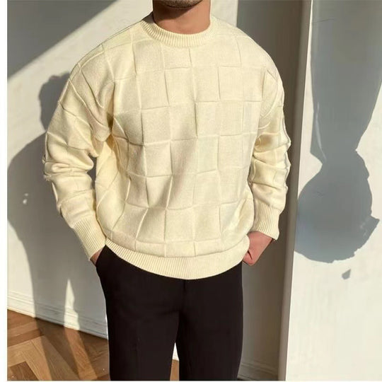 Herren lässiger Pullover mit strukturiertem Design EB
