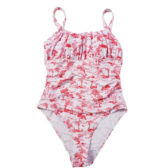 Damen einteiliger Badeanzug mit floralem Muster EB