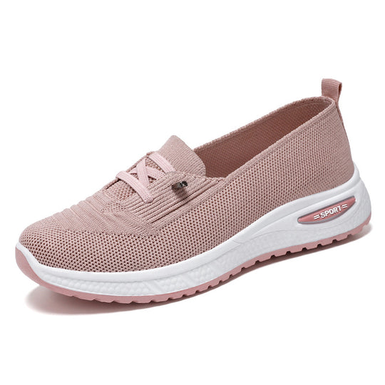 Damen Sportliche Sneaker mit elastischem Strick-Obermaterial und dämpfender Sohle EB