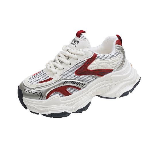 Damen Sportliche Chunky Sneakers mit atmungsaktiver Oberflächenstruktur EB