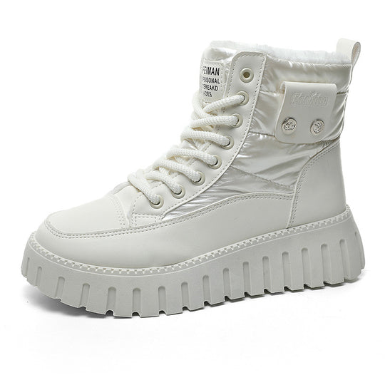 Damen modische Winterstiefel mit temperaturisolierendem Innenfutter und rutschfester Sohle EB