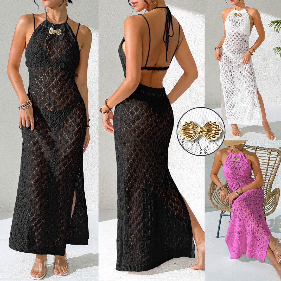 Damen gehäkeltes Maxikleid EB