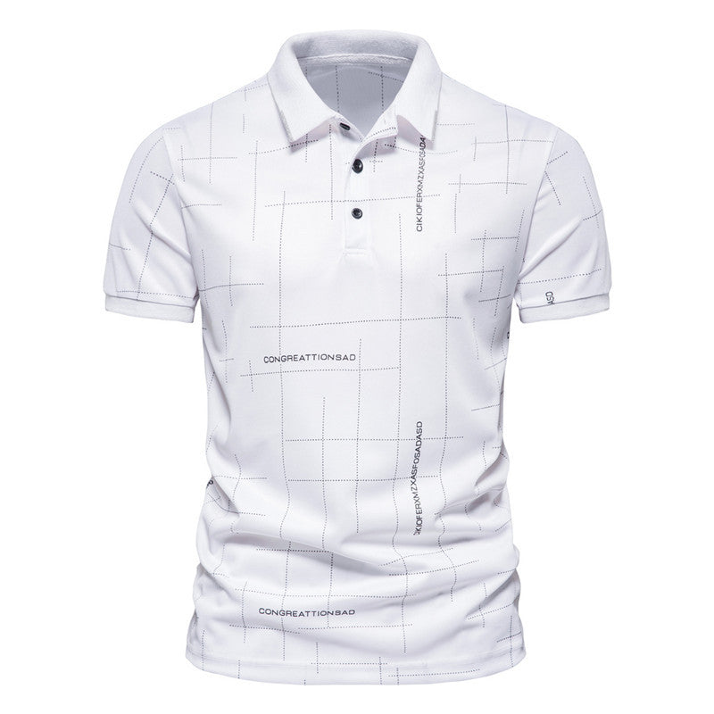 Herren Poloshirt mit modernem grafischen Druck und atmungsaktiver Funktion EB