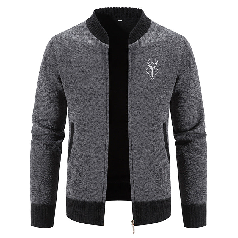 Herren modische Freizeitjacke mit strukturiertem Design und praktischen Taschen EB