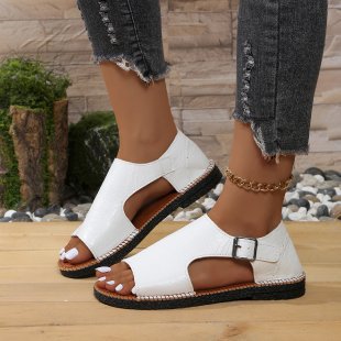 Damen komfortable Sandalen mit modischer Schnallenverzierung EB