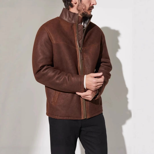 Herren hochwertige jacke mit elegantem Steppdesign EB