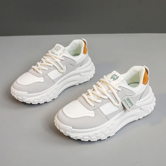 Damen modische Chunky Sneakers mit atmungsaktivem Mesh-Obermaterial EB