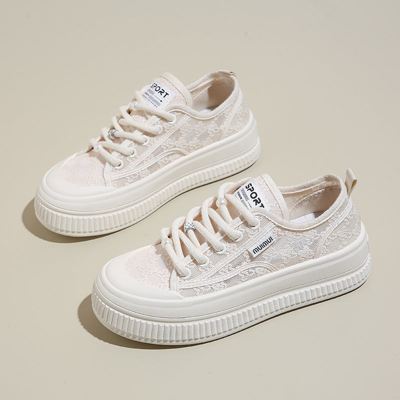 Damen Komfortable Sneaker mit dicker Sohle und einzigartigem Design EB