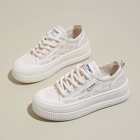 Damen Komfortable Sneaker mit dicker Sohle und einzigartigem Design EB