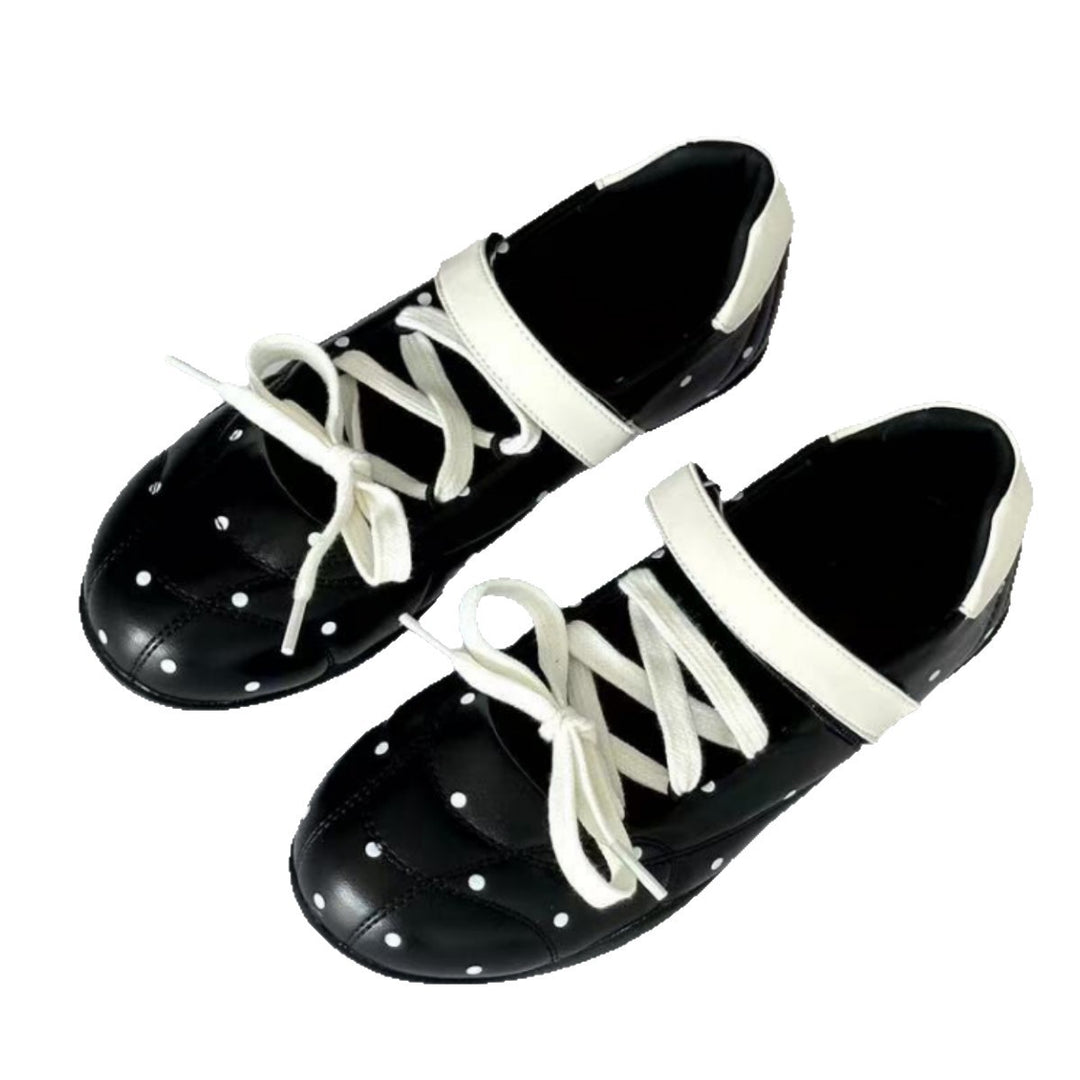 Damen Freizeit Sneakers mit punktemuster und flexiblem Obermaterial EB