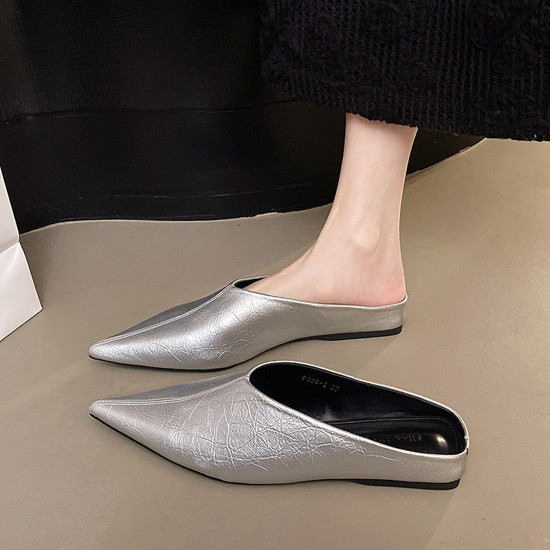 Damen Elegante Mules aus hochwertigem Kunstleder EB