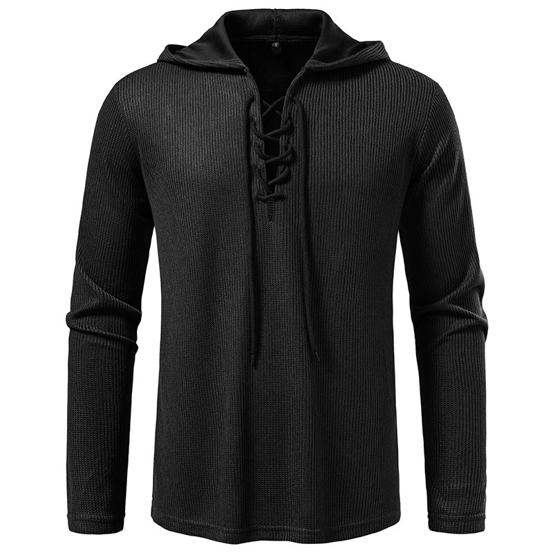 Herren Kapuzenpullover mit innovativer Schnürung und strukturiertem Design EB
