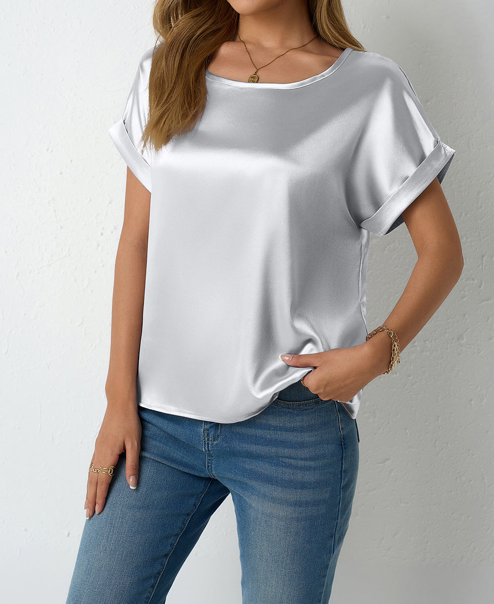 Damen Seidiges Oberteil EB