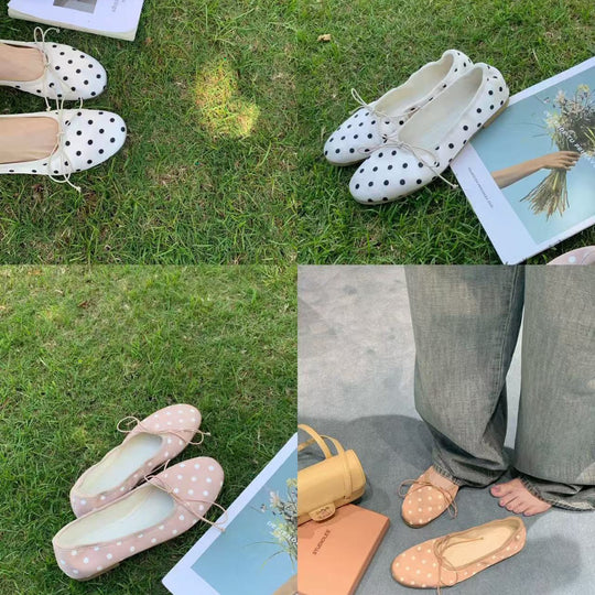 Damen Ballerinas mit femininem Schleifenakzent und weicher Innensohle EB