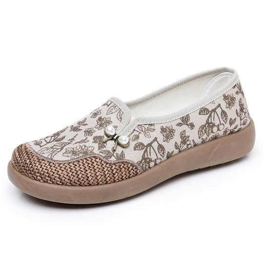 Damen modische Freizeitschlappen mit floralem Design EB