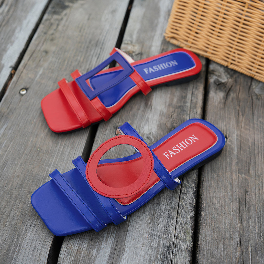 Damen modische Riemensandalen mit kreativem Schnallen-Design und komfortabler Fußbettung EB