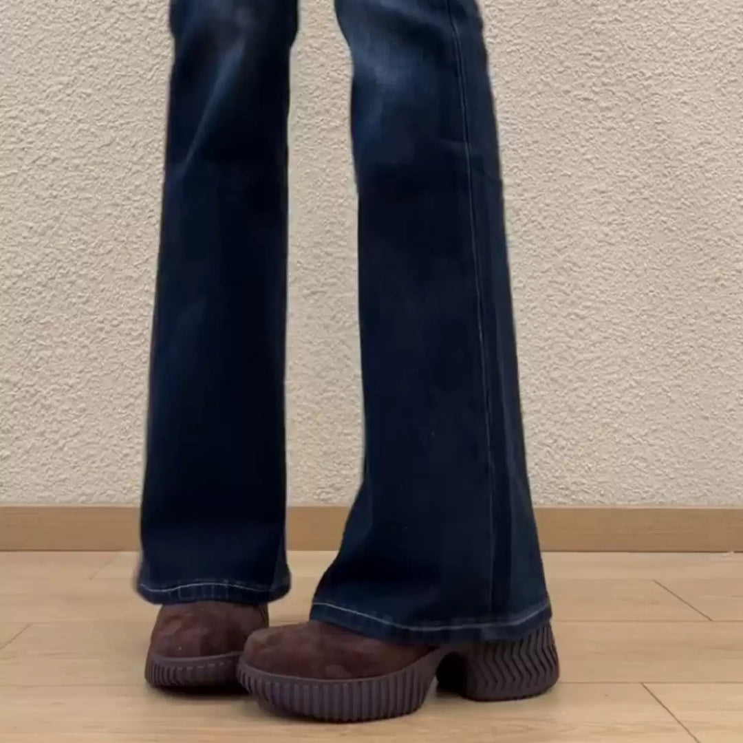 Damen modische Stiefeletten im angesagten Design mit erhöhter Laufsohle EB