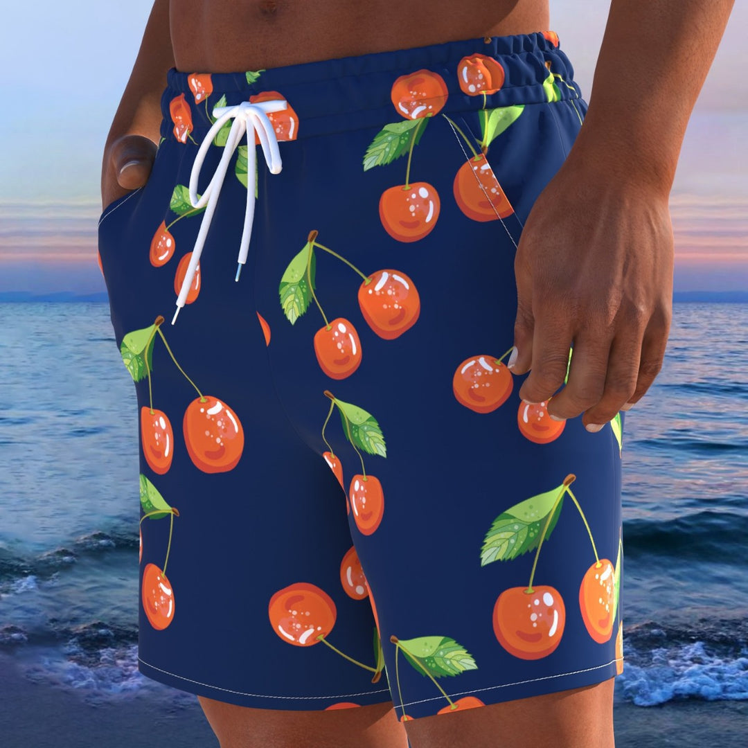 Herren Schwimmmode mit frischem Kirschdesign und bequemer Passform EB