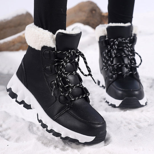 Damen Hohe Winterstiefel mit rutschfester Sohle und kuscheligem Futter EB