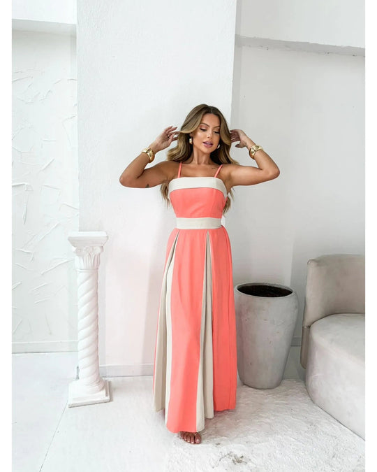 Damen Maxikleid mit eleganten Drapierungen EB