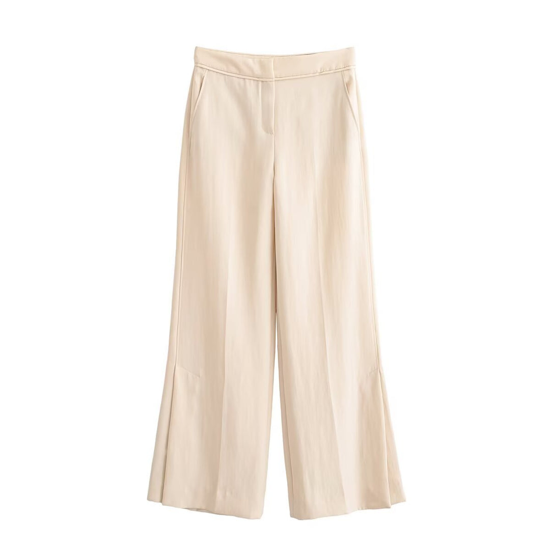 Damen elegante, weite Hose mit schickem Schnitt und praktischen Taschen EB