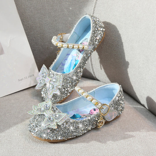 Mädchen Glitzernde Ballerinas mit Perlenakzent EB