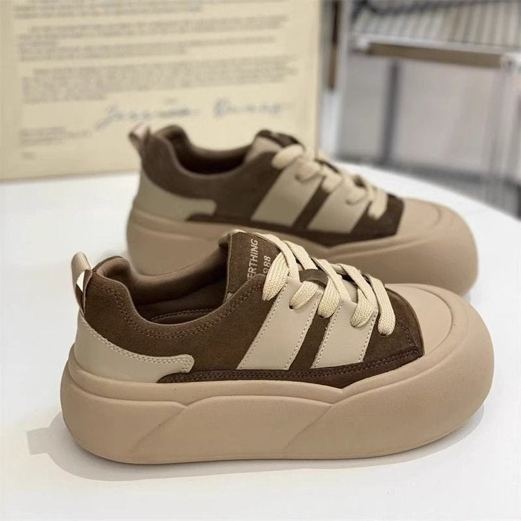 Damen Sneaker mit hoher Profilsohle und atmungsaktiver Obermaterialstruktur EB