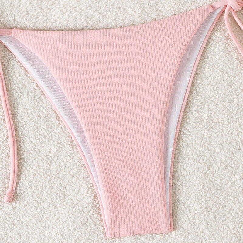 Damen Triangel-Bikini mit verstellbaren Riemen und raffinierten Details EB