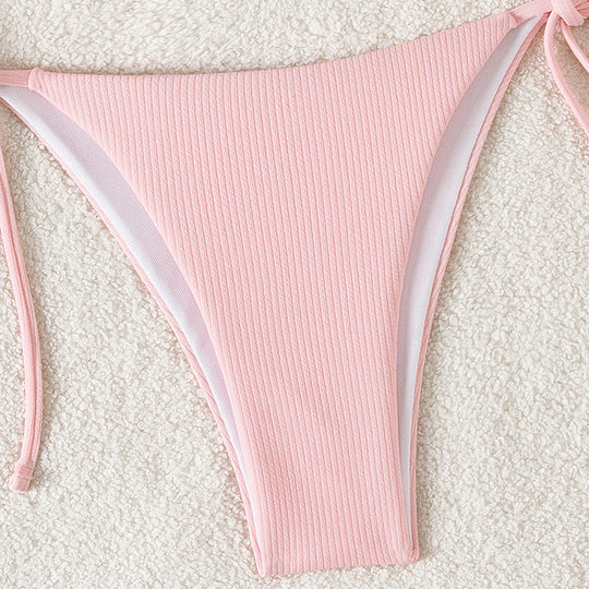 Damen Triangel-Bikini mit verstellbaren Riemen und raffinierten Details EB