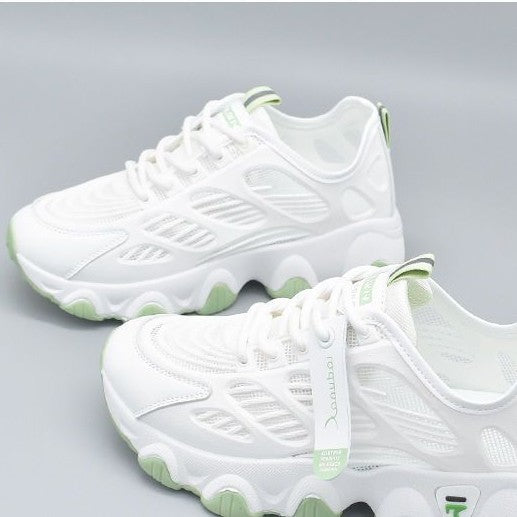 Damen Leichte Sport Sneakers mit atmungsaktiver Mesh-Oberfläche und dämpfender Sohle EB