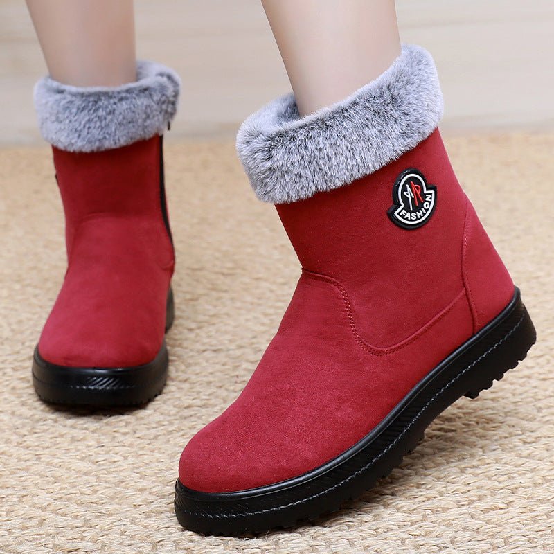 Damen Warme Winterstiefel mit weichem Innenfutter und rutschfester Sohle EB