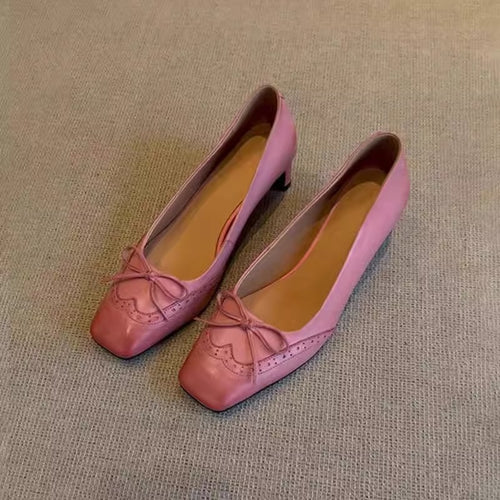 Damen elegante Pumps mit dekorativem Schleifen-Detail EB