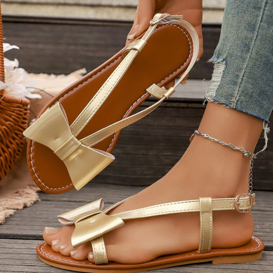 Damen Elegante und modische Sandalen mit Schleifen-Design EB