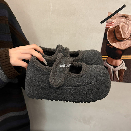 Damen Fleece Hausschuhe mit rutschfester Sohle und gemütlichem Innenfutter EB