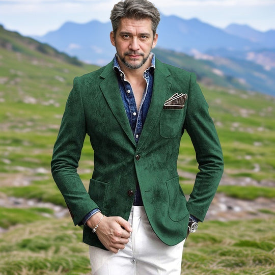 Herren eleganter Samtblazer im modernen Look EB