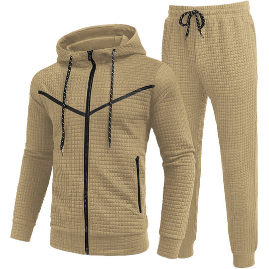 Herren Fleece-Jogginganzug mit strukturiertem Design EB