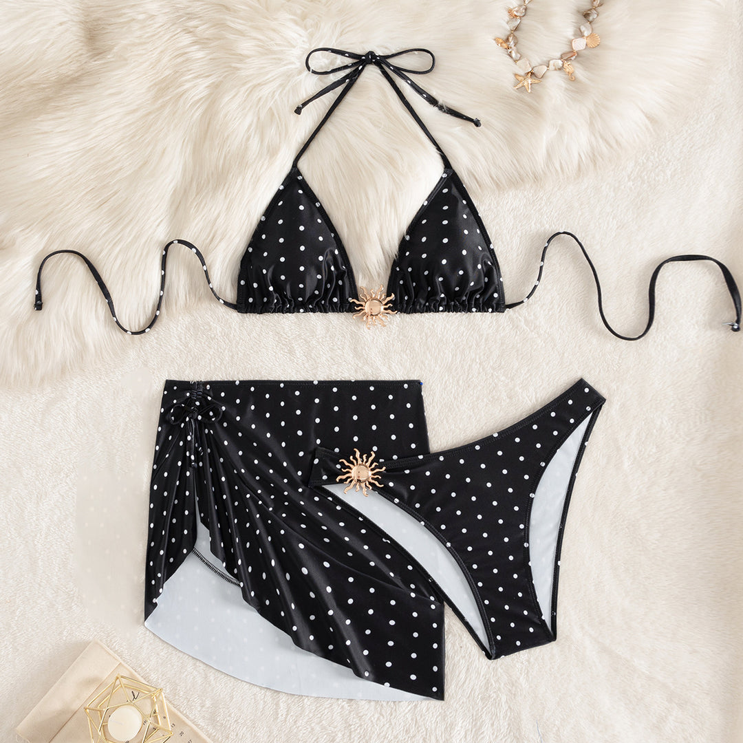 Damen Bikini mit elegantem Punktemuster EB