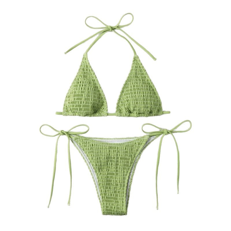 Damen Raffinierter Triangel-Bikini mit verstellbaren Bändern EB