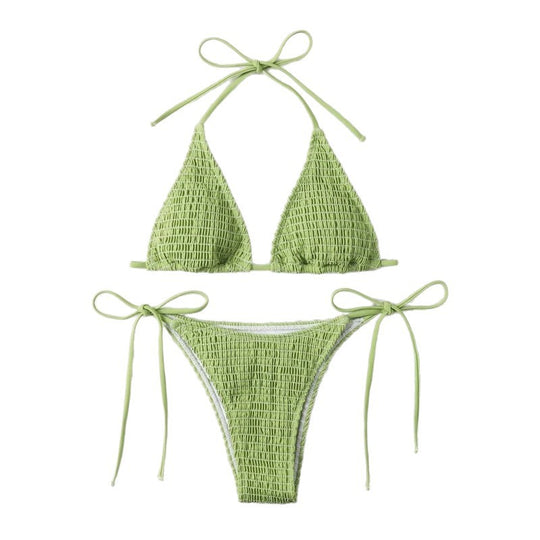 Damen Raffinierter Triangel-Bikini mit verstellbaren Bändern EB
