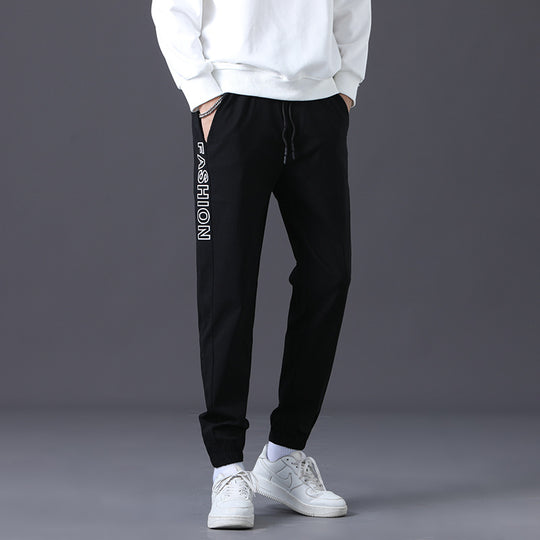 Herren modische Jogginghose mit elastischem Bund und seitlichen Taschen EB