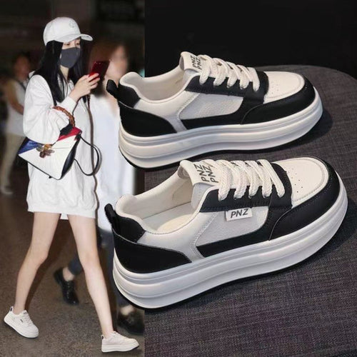Damen Komfortable Plateausneaker mit dämpfender Sohle und atmungsaktivem Obermaterial EB