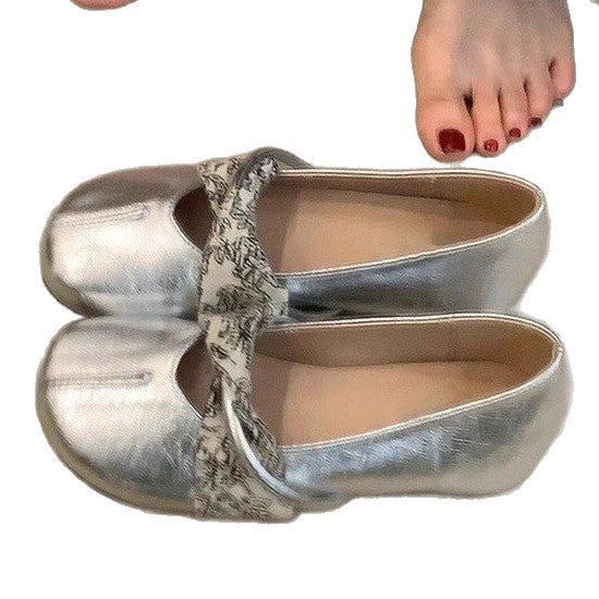 Damen modische Ballerinas mit dekorativem Riemchen und hochwertigem Innenfutter EB