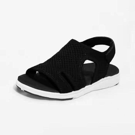 Damen atmungsaktive Sandalen mit flexiblem Riemendesign und komfortabler Sohle EB