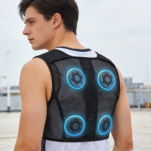 Unisex nan leichte kühlende Jacke mit integrierter Ventilator-Technologie und Kapuze EB
