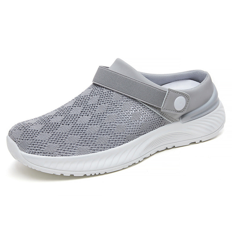 Damen Atmungsaktive Clogs mit elastischem Riemen und rutschfester Sohle EB