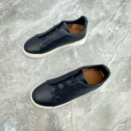 Damen Slip-On Sneakers mit eleganter Lederstruktur und rutschfester Sohle EB