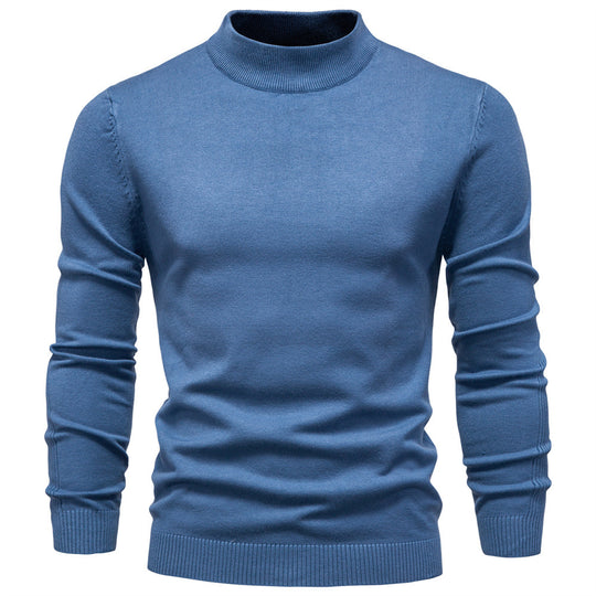 Herren Rollkragenpullover aus weichem Strickmaterial mit feiner Rippstruktur EB