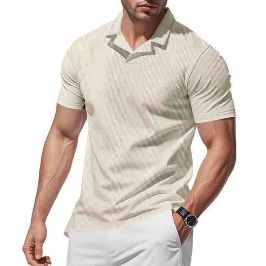 Herren Kurzarm Poloshirt mit strukturiertem Design EB