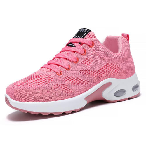 Damen Sportliche Sneaker mit atmungsaktiver Mesh-Oberfläche und dämpfender Sohle EB