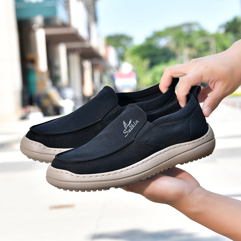 Herren Slip-On Komfortschuhe mit atmungsaktiver Oberflächenstruktur EB